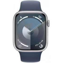   Apple Watch Series 9 GPS 41mm Silver Alu. Case w. Storm Blue S. Band - M/L (MR913)