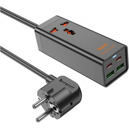   Hoco AC10A Barry 2xUSB-C 2xUSB-A 1xAC PD65W Black