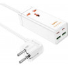 Hoco AC10A Barry 2xUSB-C 2xUSB-A 1xAC PD65W White - зображення 1