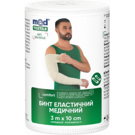   Med textile Бинт еластичний медичний  середньої розтяжності 3 м x 10 см