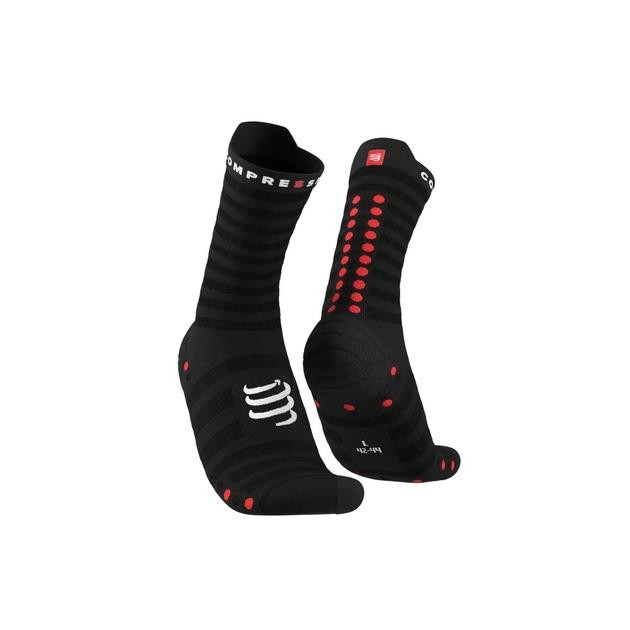 Compressport Шкарпетки  Pro Racing Socks V4.0 Ultralight Run High, Black/Red, T3 (7630102522297) - зображення 1