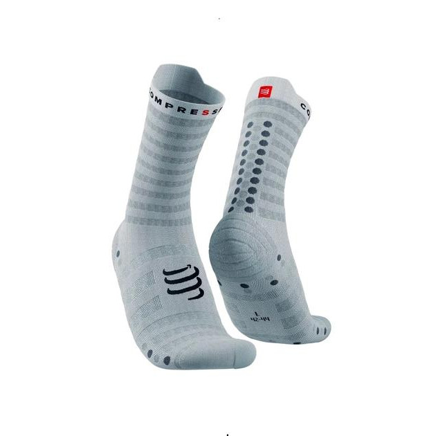 Compressport Шкарпетки  Pro Racing Socks V4.0 Ultralight Run High, White/Alloy, T2 (7630102522327) - зображення 1