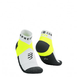   Compressport Шкарпетки  Ultra Trail Low Socks, White/Safe Yellow, T4 (7630102563108)