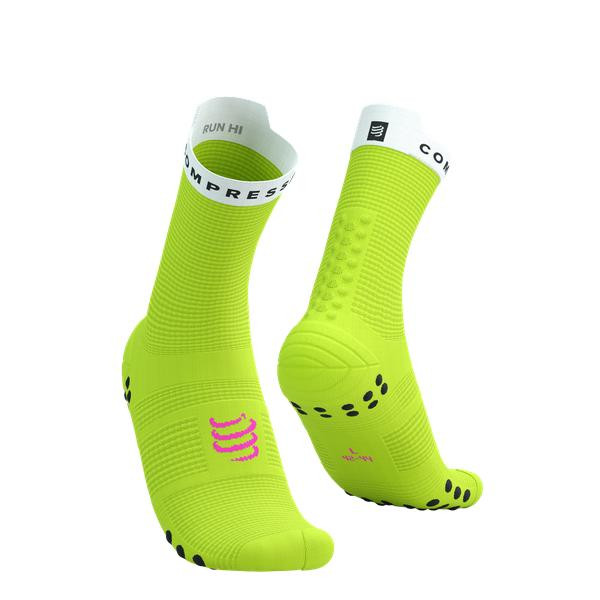 Compressport Шкарпетки  Pro Racing Socks V4.0 Run High, Safe Yellow/White, T3 (7630102554328) - зображення 1