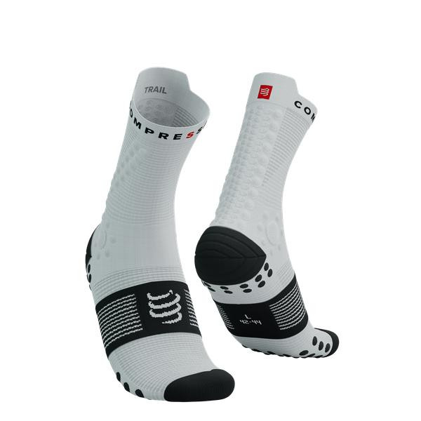 Compressport Шкарпетки  Pro Racing Socks V4.0 Trail, White/Black, T1 (7630102563207) - зображення 1