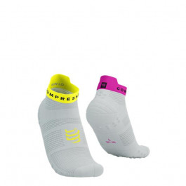   Compressport Шкарпетки  Pro Racing Socks V4.0 Run Low, White/Safe Yellow/Neo Pink, T1 (7630102563351)