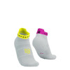 Compressport Шкарпетки  Pro Racing Socks V4.0 Run Low, White/Safe Yellow/Neo Pink, T3 (7630102563399) - зображення 1