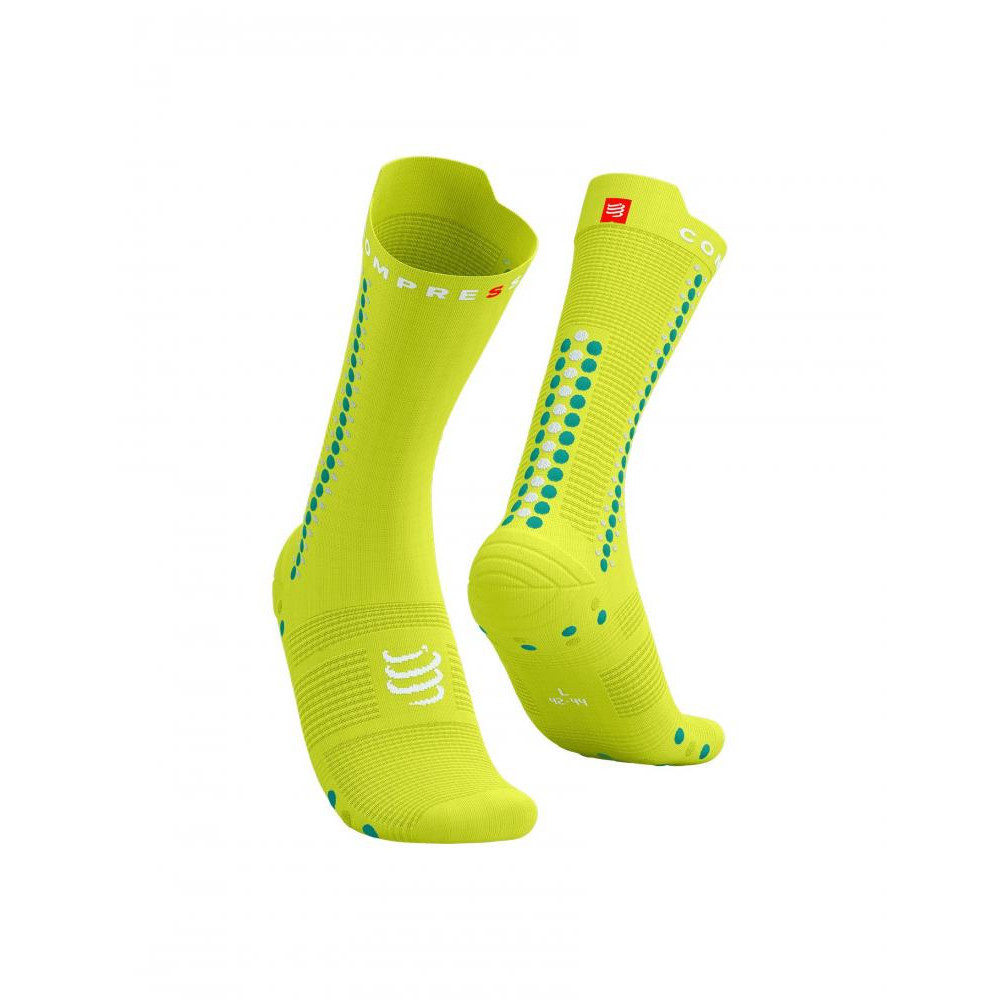 Compressport Шкарпетки  Pro Racing Socks V4.0 Bike, Primrose/Columbia, T1 (XU00049B 380 0T1) - зображення 1