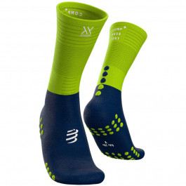   Compressport Шкарпетки  Mid Compression Socks 2020 FW, Blue/Lime, T2 (XU00005B 503 0T2)