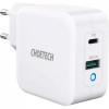 Choetech PD8002 65W USB-C, USB-A, PD3.0, QC3.0  White - зображення 1