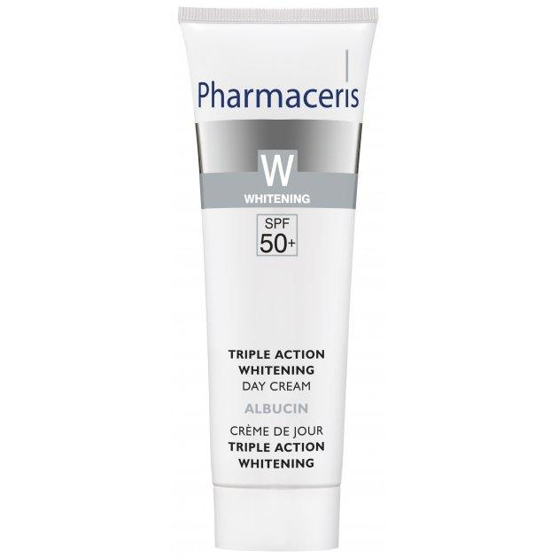 Pharmaceris Отбеливающий крем для лица тройного действия  W Albucin SPF50+ 30 мл (5900717147317) - зображення 1