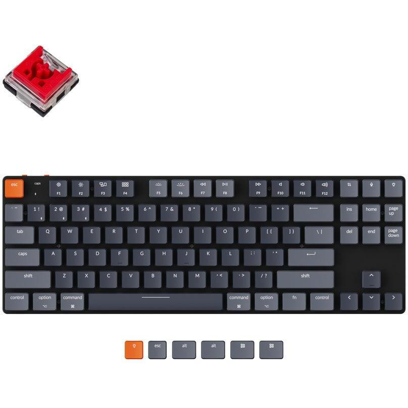 Keychron K2 84 keys, Gateron RED, White LED, Black (A1_KEYCHRON) - зображення 1