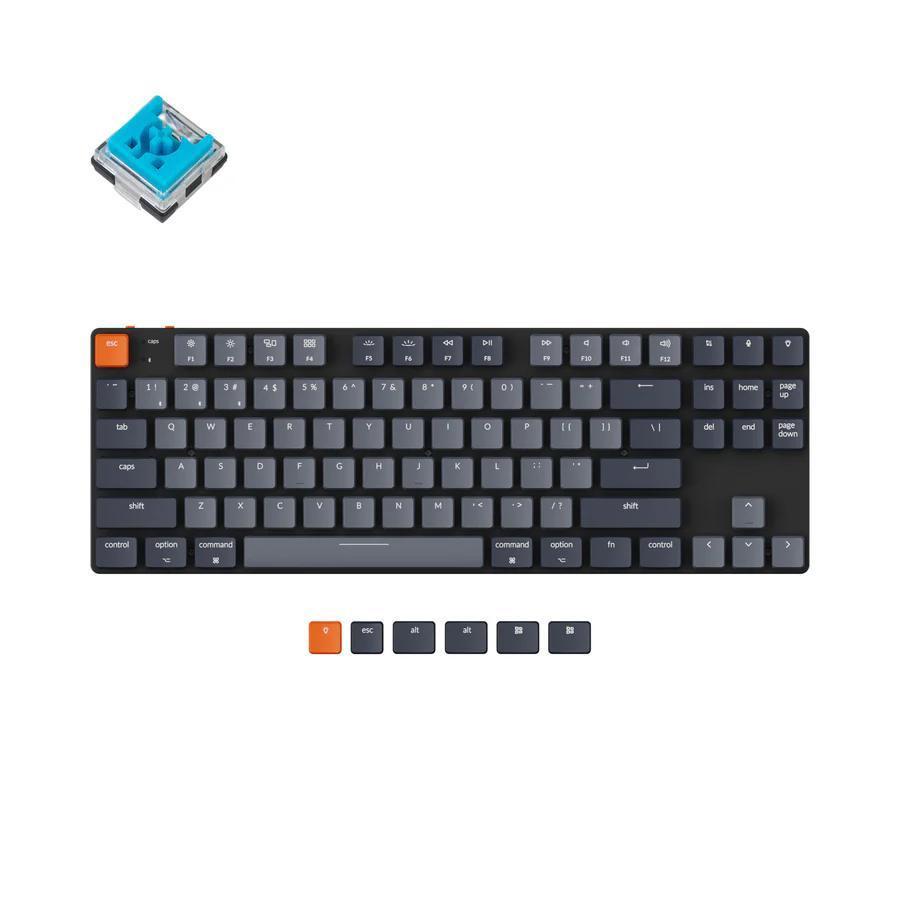 Keychron K1SE 87 Key Gateron Blue Black (K1SEA2_KEYCHRON) - зображення 1