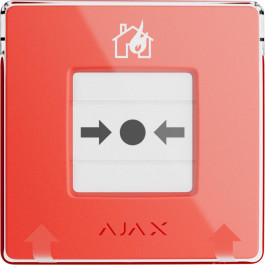   Ajax ManualCallPoint (Red) Jeweller - Бездротова настінна кнопка для активації пожежної тривоги вручну