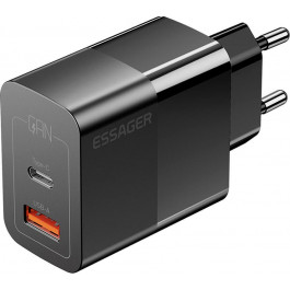   Essager Pinchen 33W PD3.0, QC3.0 GaN Travel Charger Black (ECTAC-PCB01-P)