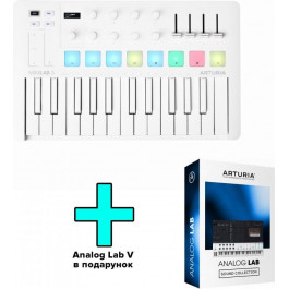   Arturia MiniLab 3 Alpine White + Arturia Analog Lab V