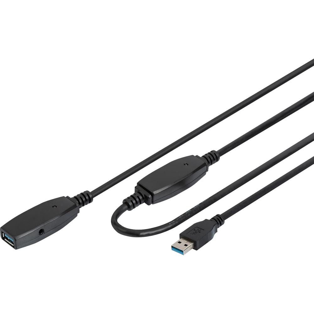 Digitus USB 3.2 AM/AF 15m Black (DA-73106) - зображення 1