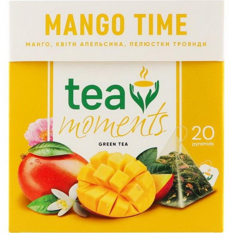 Tea Moments Чай зелений байховий  Mango Time, 20х1.7 г (4823118600292) - зображення 1