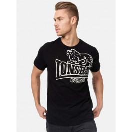   Lonsdale Футболка бавовняна довга чоловіча  LANGSETT 111262-1000 XL Black (4250818808084)