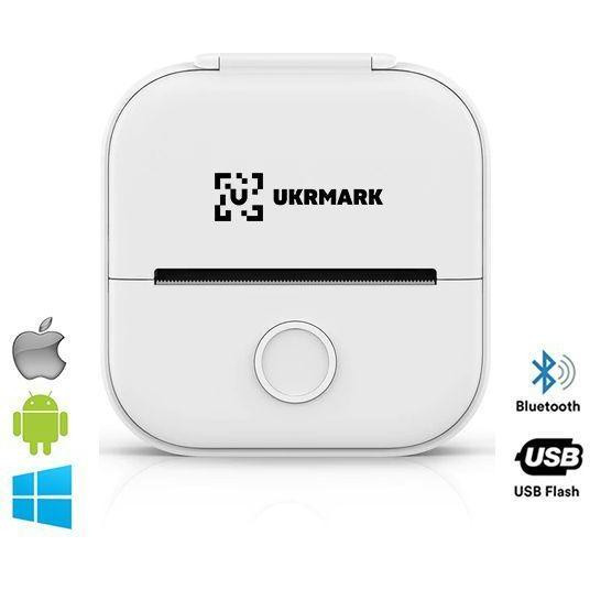 Ukrmark P02WT Bluetooth, білий, рулони 50-57 мм (00887) - зображення 1