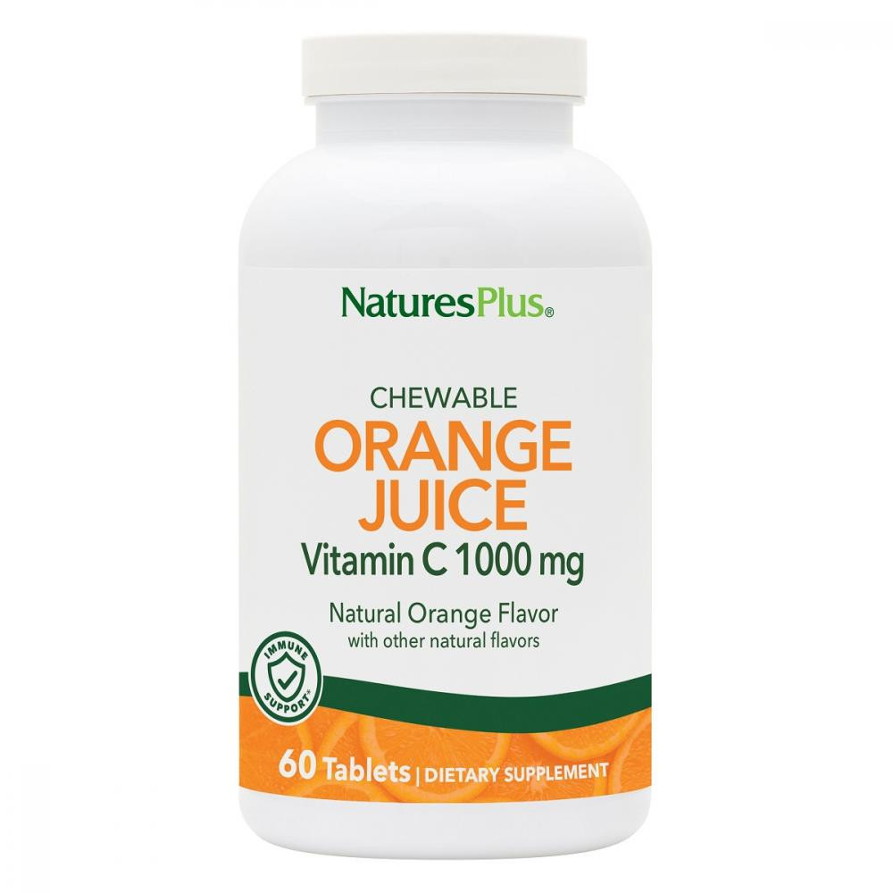 Nature's Plus Вітамін С (Orange juice vitamin C) 1000 мг 60 жувальних таблеток - зображення 1