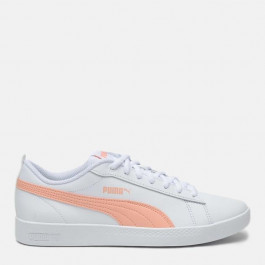   PUMA Кеды  Smash Wns V2 L 36520826 37 (4) 23 см  White-Apricot Blush- Black (4063697752566)