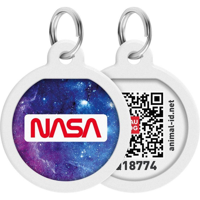 WAUDOG Адресник для собак і котів  Smart ID з QR паспортом NASA21, S, діаметр 25 мм (4823089338910) - зображення 1