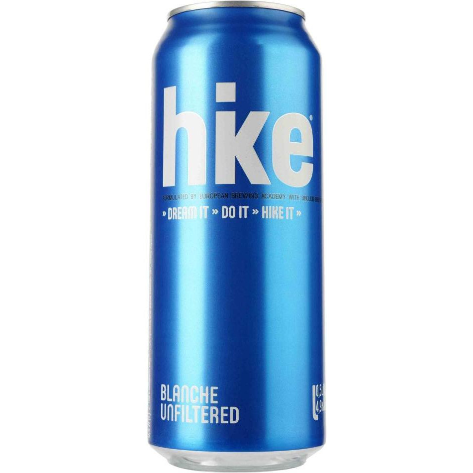 Hike Пиво  Blanche світле, 4,9%, ж/б, 0,5 л (781555) (4820193032314) - зображення 1