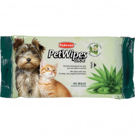   Padovan Очищающие влажные салфетки Pet Wipes Aloe 40 шт (PP00462)