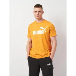   PUMA Футболка чоловіча  Essentials Foundation 58673691 S Жовта з принтом (4099686950163)