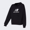 New Balance Чорна жіноча кофта  Hoodie NB Stacked Logo nblWT41504BK - зображення 5