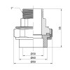 Alfa-Plast Сгон "Американка" PPR  32х1" НР (APMTUX321XX) - зображення 2