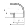 Alfa-Plast Уголок PPR 40, 90° (APEL9040XXX) - зображення 2