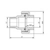 Blue Ocean Сгон "Американка" PPR  25х3/4" НР (BOUAMX2502XXX) - зображення 2