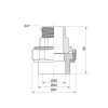 Alfa-Plast Сгон "Американка" PPR  25х3/4" НР (APMTUX2534X) - зображення 2