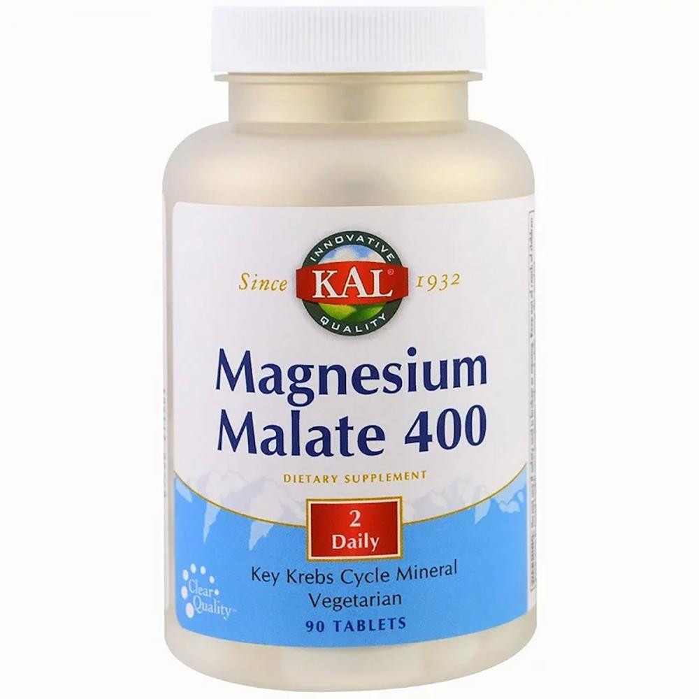 KAL Магний Малат, Magnesium Malate, KAL, 400 мг, 90 таблеток - зображення 1