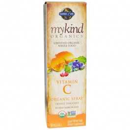   Garden of Life БАД Вітамін С, Vitamin C, , Mykind Organics, апельсин-мандарин, органік, спрей, 58 мл