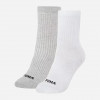 PUMA Набір жіночих шкарпеток високих  Women Cat Logo Rib Sock 2P 93817501 35-38 2 пари Білий/Сірий (87202 - зображення 1