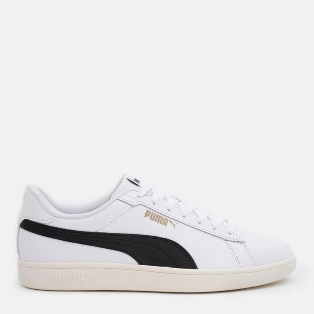 PUMA Чоловічі кеди низькі  Smash 3.0 L 39098703 42 (8UK) 27 см White-Black-Gold-Frosted Ivory (4065452405 - зображення 1