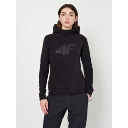   4F Худі тепле жіноче  Fleece F051 4FSS23TFLEF051-20S XS Чорне (5904698226603)