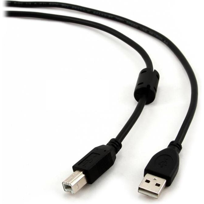 ATcom USB 2.0 AM/BM ferite 1.5m Black (5474) - зображення 1