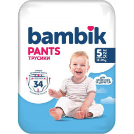   Bambik Підгузки-трусики 5, 34 шт.