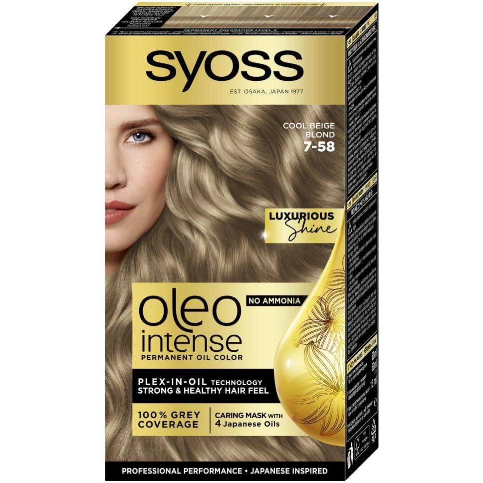 Syoss Oleo Intense 7-58 Краска для волос Холодный русый 115 ml (5201143731867) - зображення 1