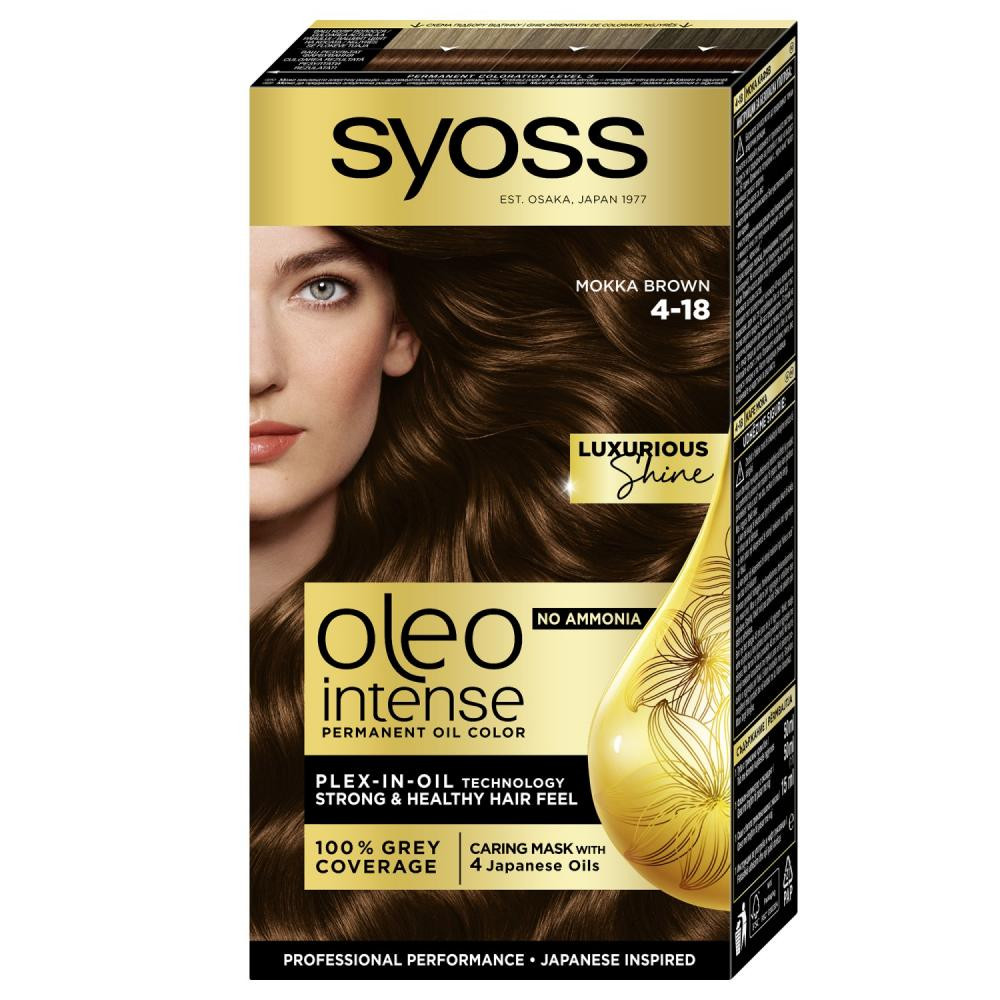 Syoss Oleo Intense 115 ml Краска для волос без аммиака 4-18 Шоколадный каштановый (8410436218092) - зображення 1