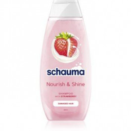   Schwarzkopf Schauma Nourish & Shine зміцнюючий шампунь для пошкодженого волосся з ароматом полуниці 400 мл