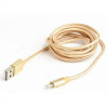 Cablexpert USB For Lightning 1,8M Gold (CCB-mUSB2B-AMLM-6-G) - зображення 1