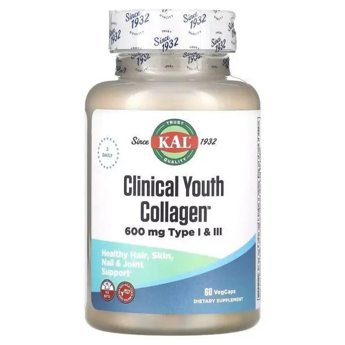 KAL Коллаген омолаживающий, Youth Collagen, , 60 капсул (CAL-40696) - зображення 1