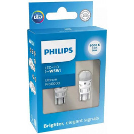   Philips W5W LED White Ultinon Pro6000 12В (11961XU60X2)