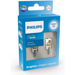   Philips W5W LED White Ultinon Pro6000 12В (11961WU60X2)