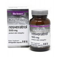   Bluebonnet Nutrition Ресвератрол 500 мг, Beautiful Ally, Bluebonnet Nutrition, Resveratrol 500 мg, 30 растительных капсул